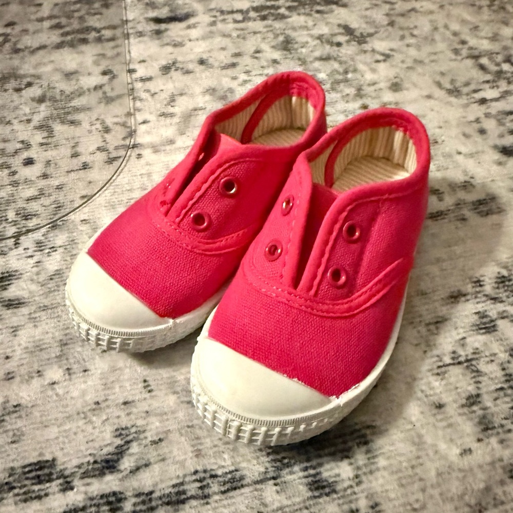 Inextenso Kids Pink Canvas Slip-On Shoes
